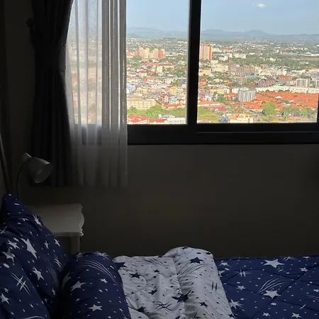 Old Driver芭提雅步行街高层侧海景宽敞一室公寓宁静花园现代泳池 * Pattaya