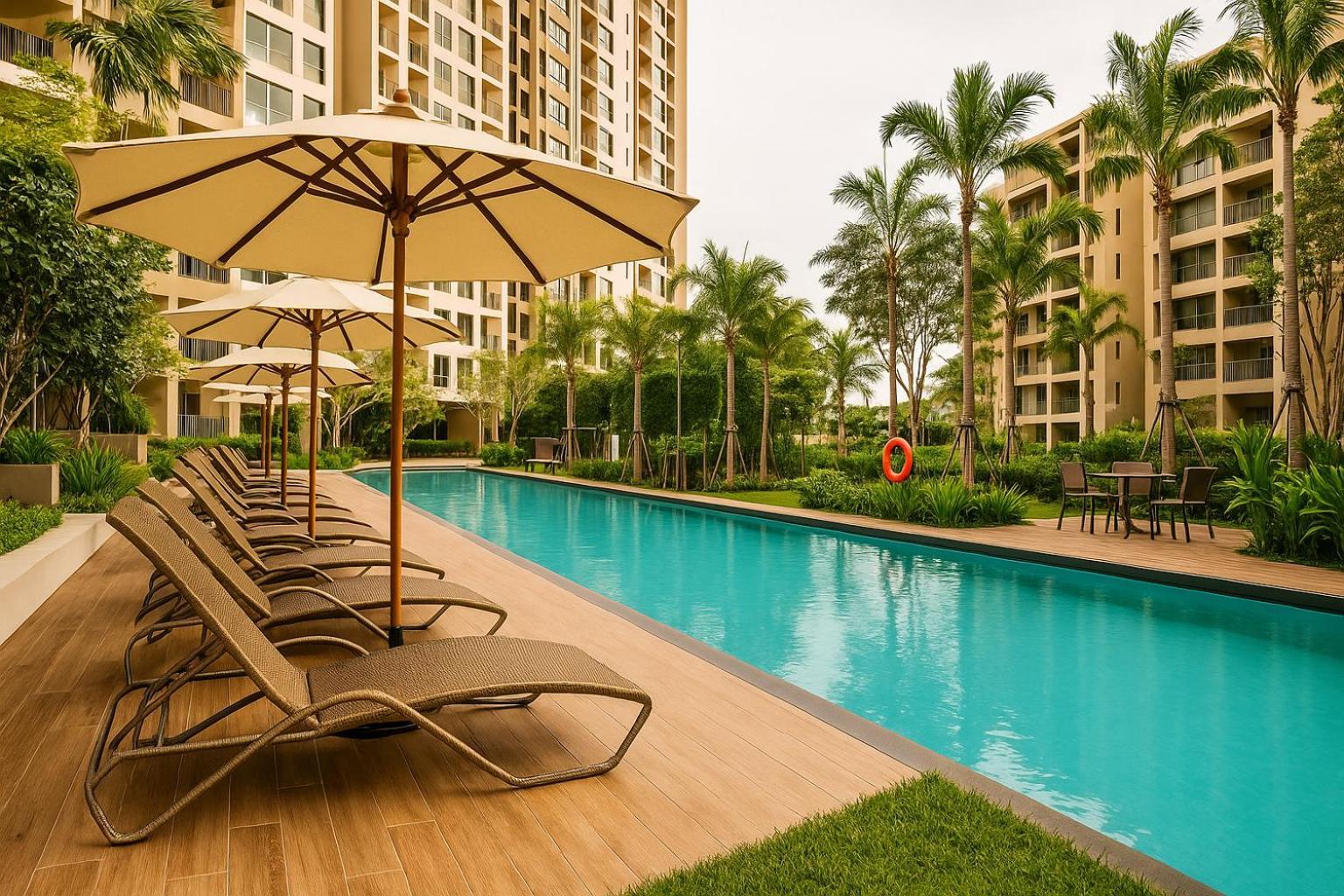 Luxury Hill Pool View Near And Walking Street In Apartment