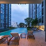 芭提雅市中心海景双卧室 步行街酒吧商场海滩步行几分钟可到