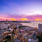 芭提雅海滩公寓预定 高层海景房 免费健身房 临近海滩 23F