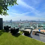 芭提雅海滩公寓预定 高层海景房 免费健身房 临近海滩 23f * Pattaya