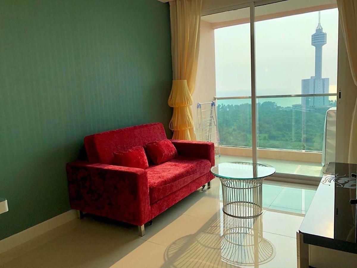 อพาร์ทเม้น Grande Carribean Sea View&park View Comfortable 1 Bedroom For 3 Person With Washing Machine , Kitchen And Utensils For The Cooking *
