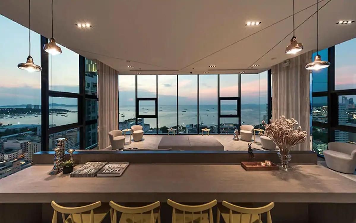 Downtown Lux Fun 2bdr Seaview High Floor #taa49325 อพาร์ทเม้น *