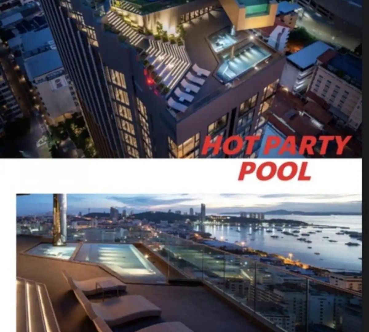 Downtown Chic Rooftop Pool #es32518 * Pattaya