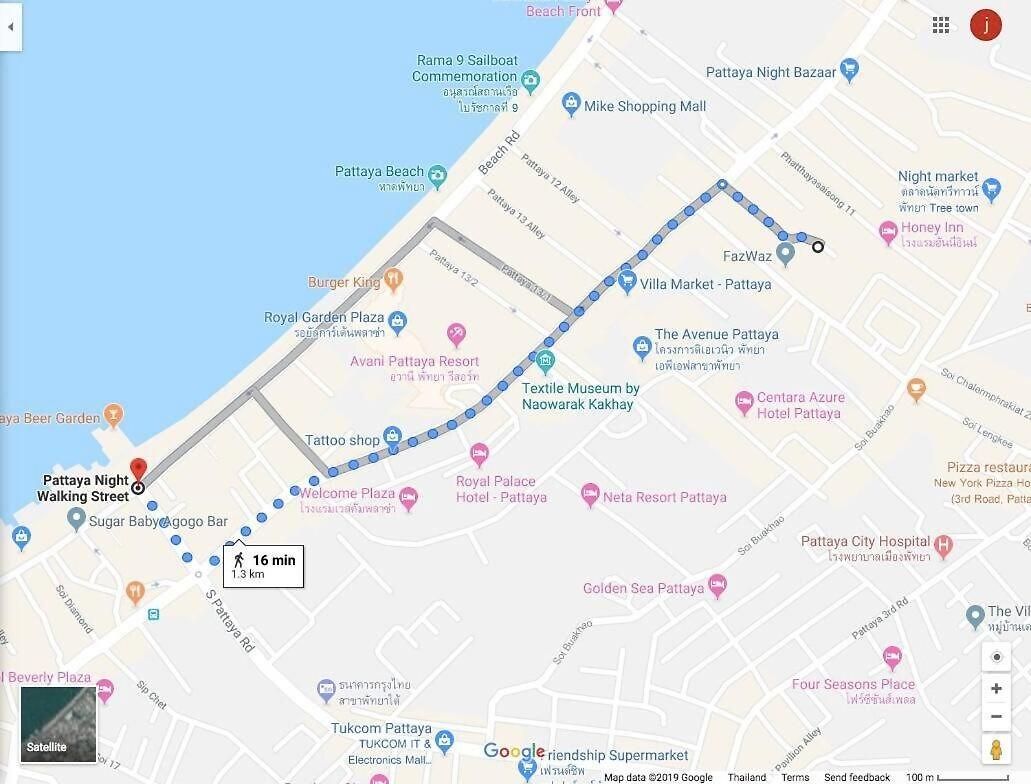 อพาร์ทเม้น The Base - Spacious 70sqm, 2 Bedroom, 2 Bathroom, Penthouse - Centre - 592 Pattaya