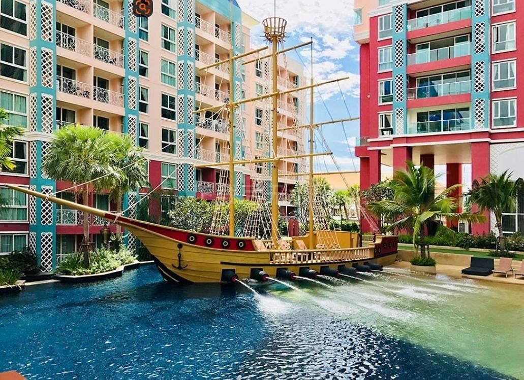 อพาร์ทเม้น Grande Caribbean One-bedroom Near Walking Street And Jomtien