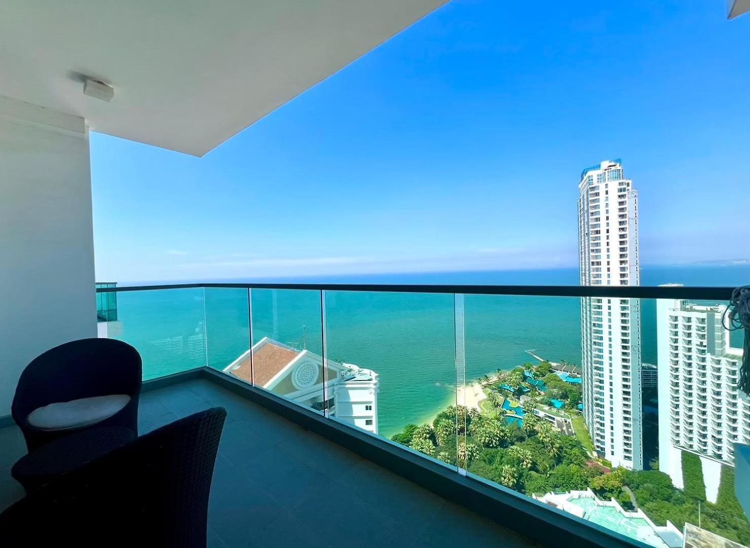 Sea View 1bedroom Wong Amat Tower 3312 อพาร์ทเม้น *