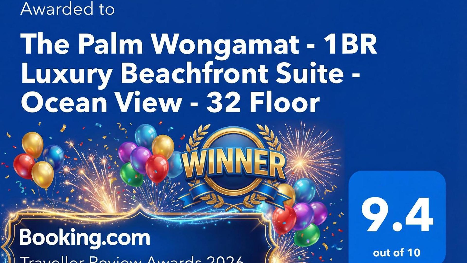 The Palm Wongamat - 1br Luxury Beachfront - Ocean View - 32 Floor Pattaya