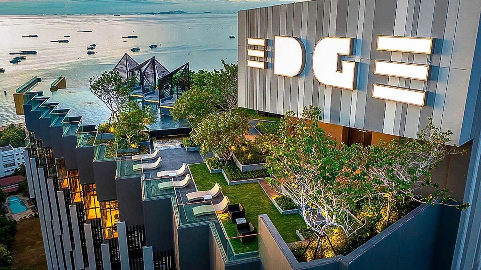 Apartment 芭提雅 市中心 Edge公寓预定 高层海景房 紧邻海滩步行街 28f