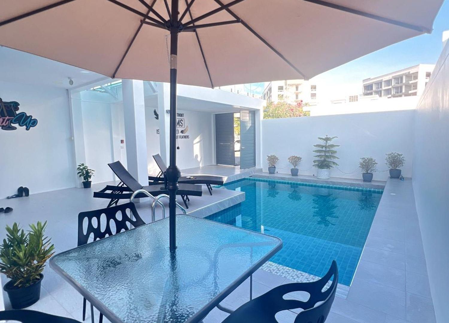 บ้านพัก Modern Pool 5 Minutes To Walking Street &