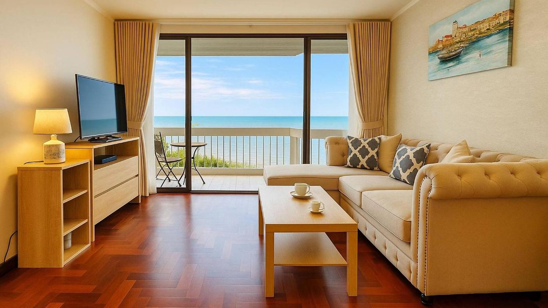 Beachfront 3br With Ocean-view Balcony * Pattaya