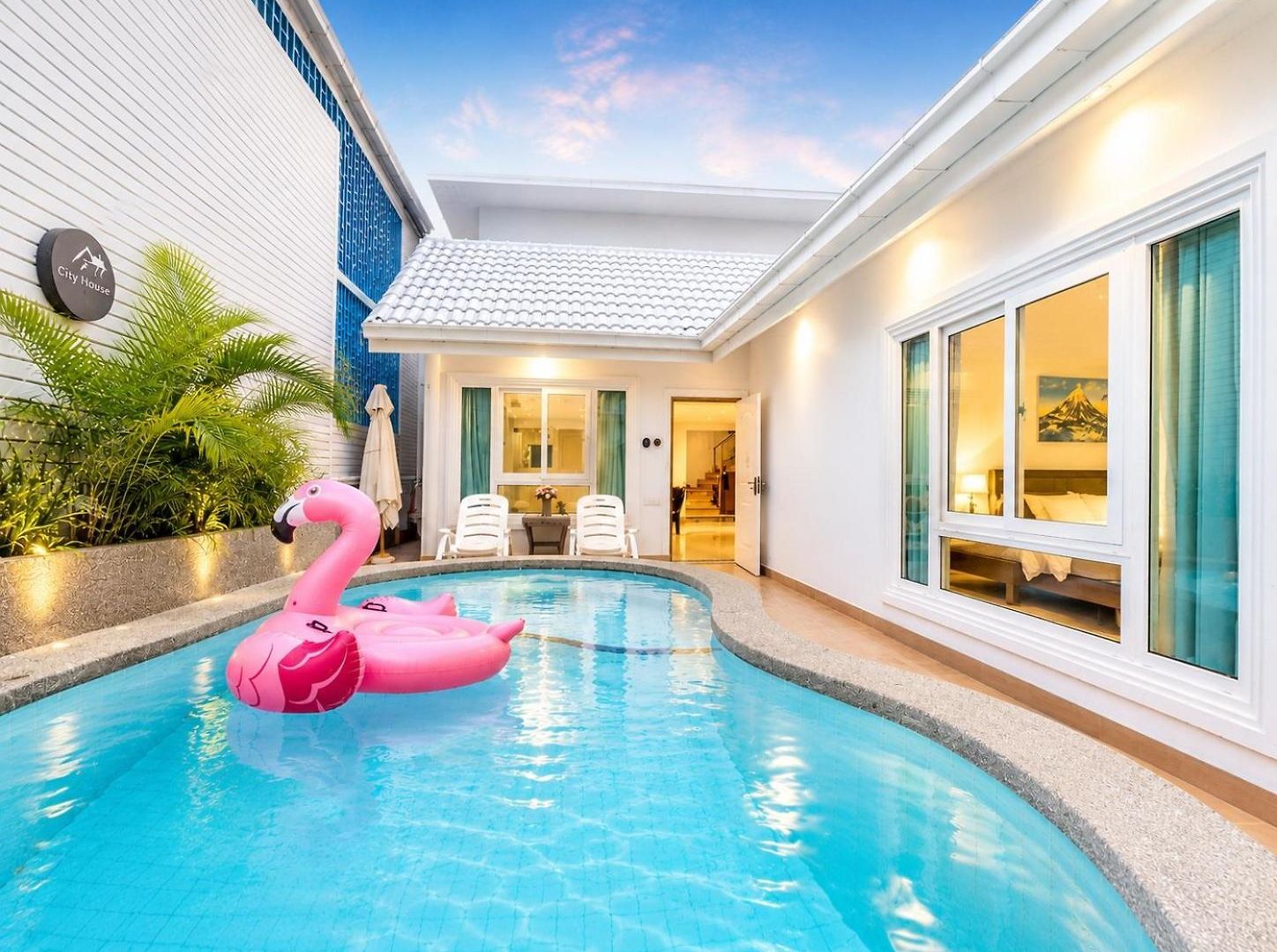 House- 171, Private Pool 4 Bed5bath Near Walking St, Bbq วิลล่า *