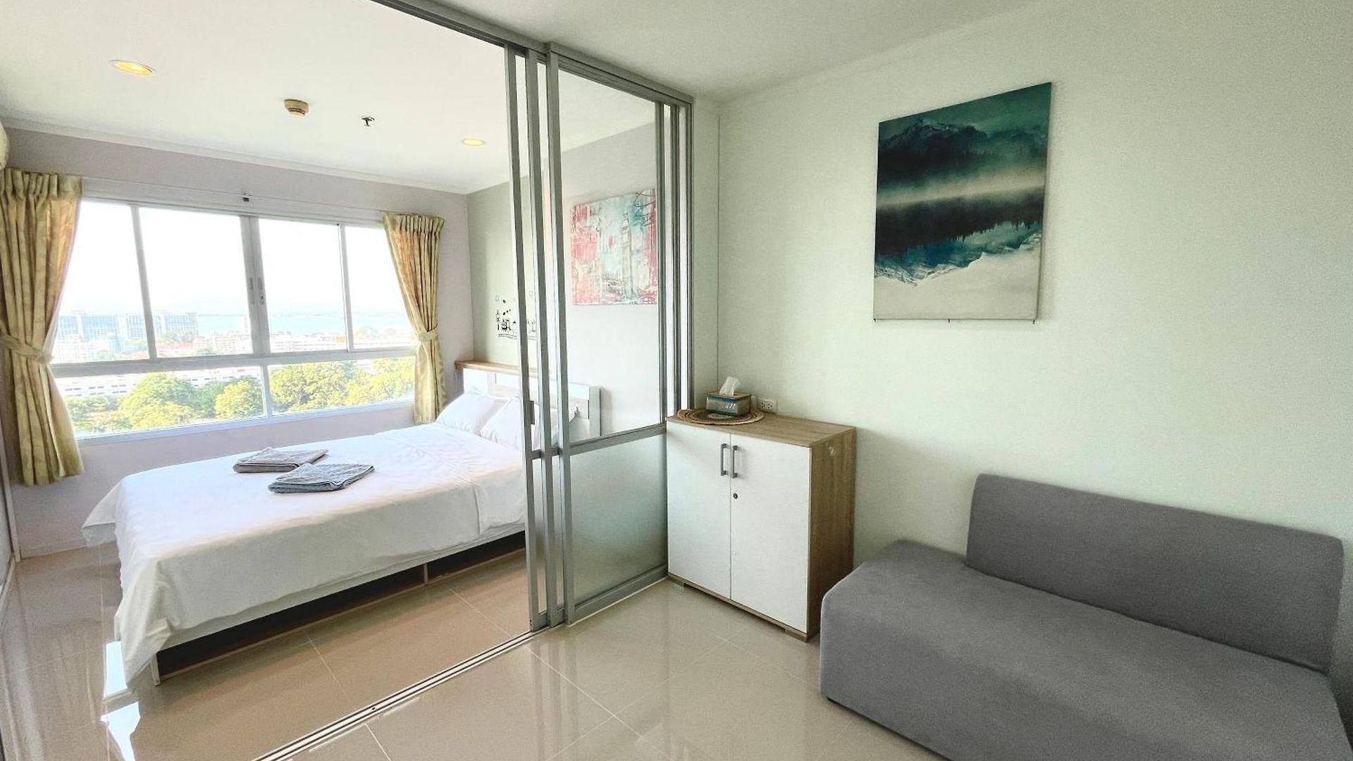 Hotel Nl-市区高层海景公寓-门口有双条车-室内设施齐全-近 Terminal 21-免费游池和健身-lumpini