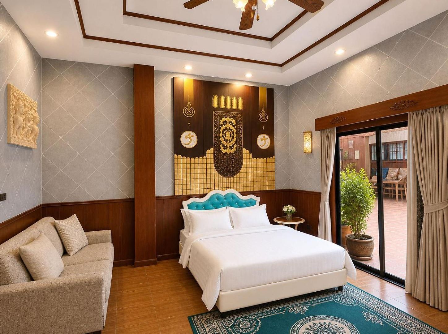 Golden Thai Courtyard