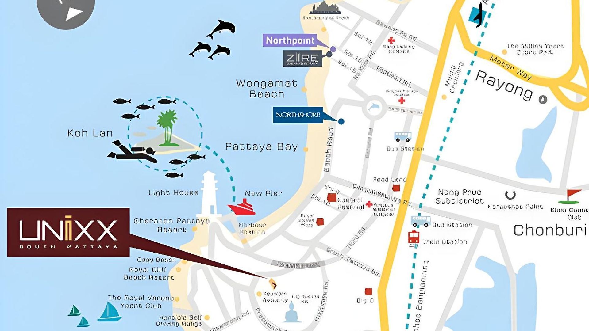 Sea View 2 Bedroom Next To Pier & Walking Street Apartment *