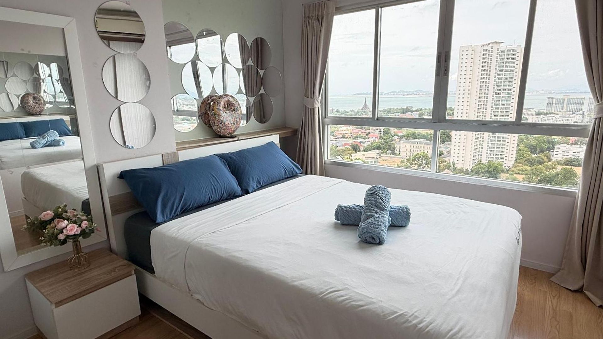 Hotel Nl-市区高层海景公寓-门口有双条车-室内设施齐全-近 Terminal 21-免费游池和健身-lumpini *