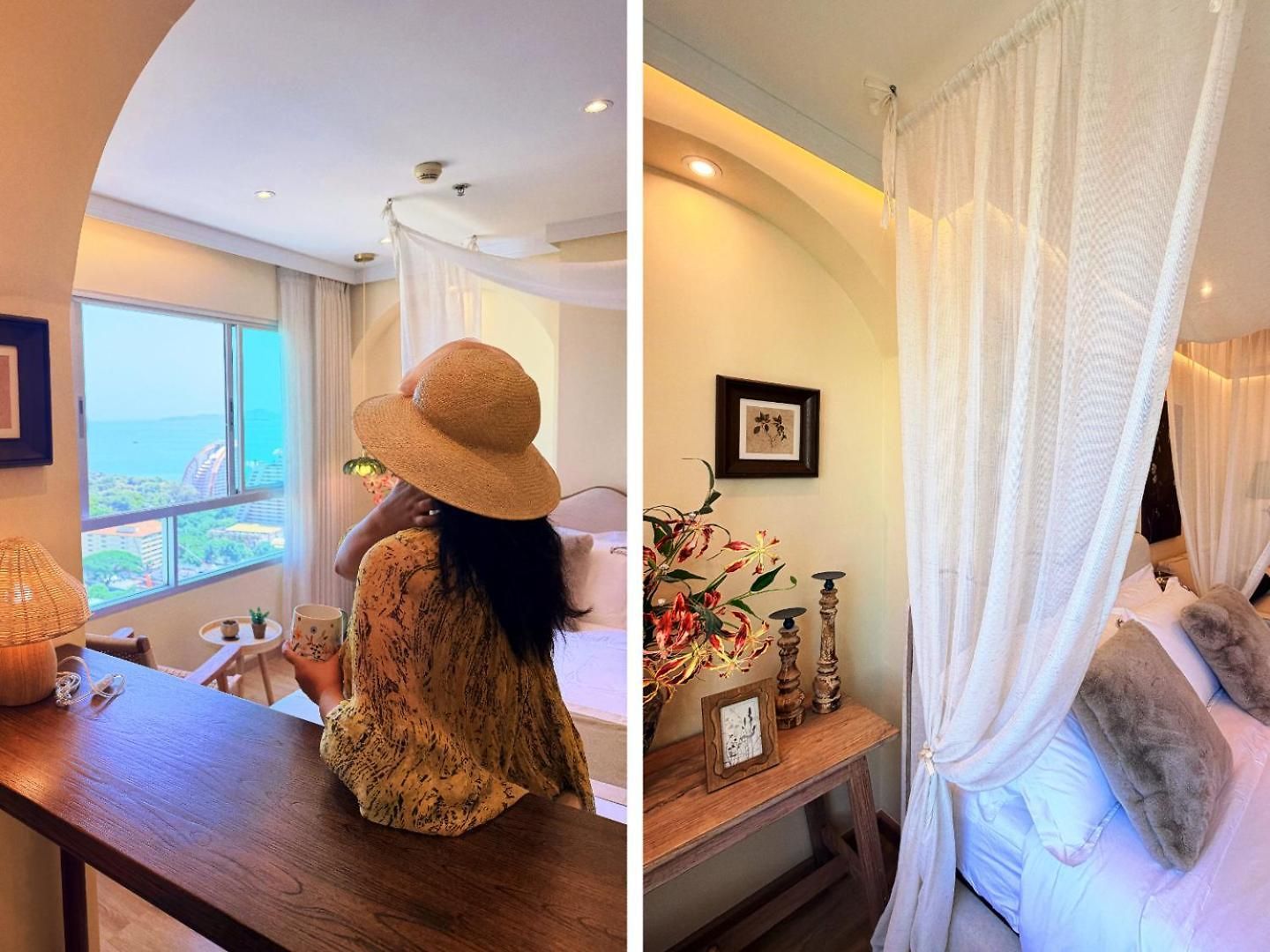 市中心豪华海景落日公寓 高端泰式柚木家具 近terminal 21 Wongamat海滩 Apartment *