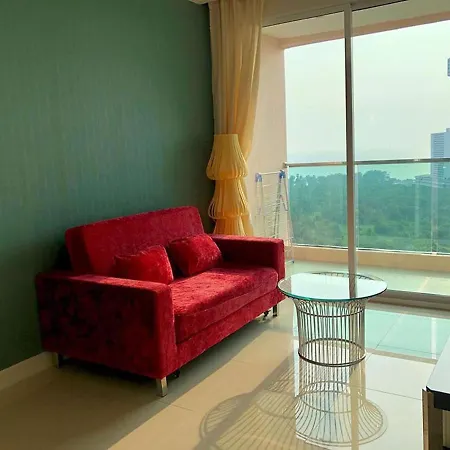 อพาร์ทเม้น Grande Carribean Sea View&park View Comfortable 1 Bedroom For 3 Person With Washing Machine , Kitchen And Utensils For The Cooking *