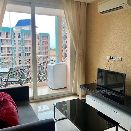 Grande Carribean Sea View&park View Comfortable 1 Bedroom For 3 Person With Washing Machine , Kitchen And Utensils For The Cooking * Pattaya