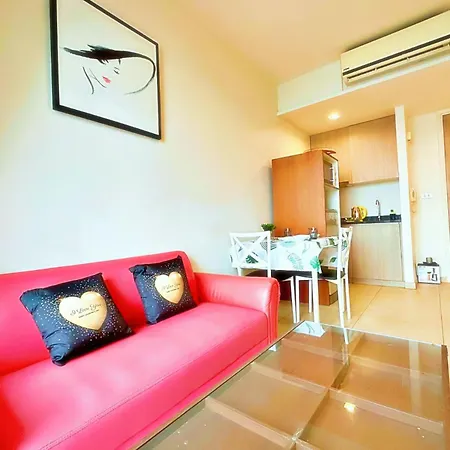 芭提雅 Unixx 高层海景公寓一卧室高速宽带25f Apartment *