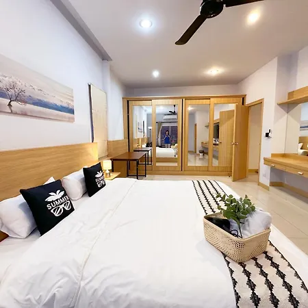 Villa 芭提雅市区靠近步行街/海滩，全新4卧双层独栋私人泳池别墅
