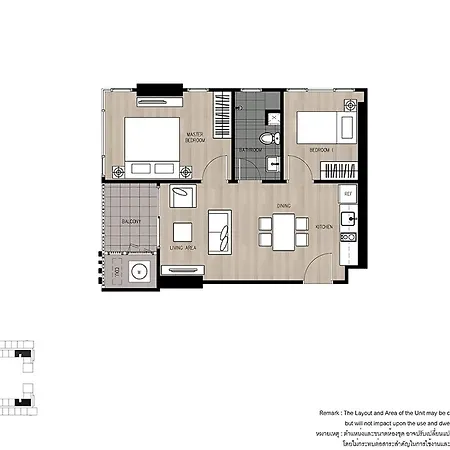Apartment Stylish 2 Bedroom /central Pattaya/200m To