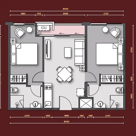 Walking Street Netflix 濒海雅居 两卧室奢华海景公寓 Apartment *