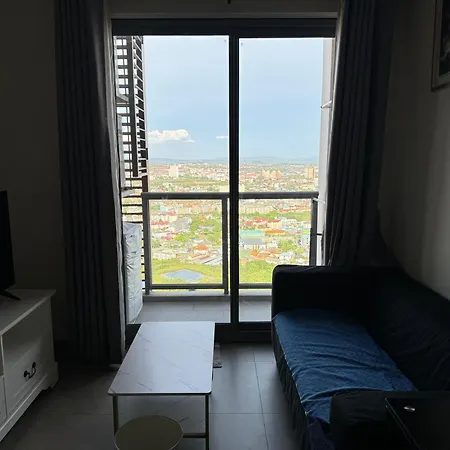 Apartment Old Driver芭提雅步行街高层侧海景宽敞一室公寓宁静花园现代泳池