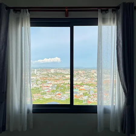 Old Driver芭提雅步行街高层侧海景宽敞一室公寓宁静花园现代泳池 * Pattaya