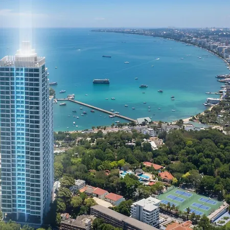 Panoramic Sea View At Sky Residences - Pratamnak Modern Apartment *