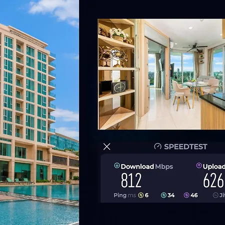 Rare Panoramic Sea, & Mountain Views - Xxl Balcony - 1gbps Blazing Fast Free Wifi - Pool - Gym - Pool Table - Steam - Sauna - Bar * Pattaya
