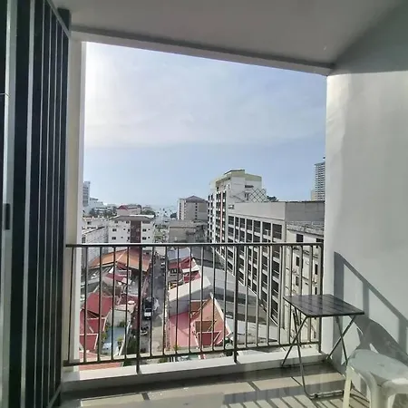 อพาร์ทเม้น 芭提雅市中心海景双卧室 步行街酒吧商场海滩步行几分钟可到 Pattaya