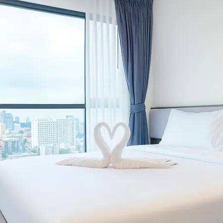 อพาร์ทเม้น 芭提雅 公寓酒店预定 市中心 高层海景家庭套房 紧邻海滩步行街 16f