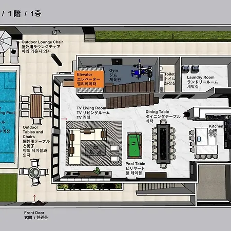 1600m Nearly Walkstreet Elevator Villa Pattaya