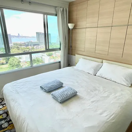 Hotel Nl-市区高层海景公寓-门口有双条车-室内设施齐全-近 Terminal 21-免费游池和健身-lumpini Pattaya