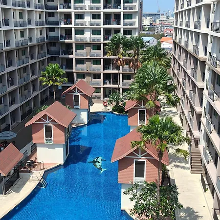 Apartment 芭堤雅市中心 阿卡迪亚2期 近步行街和海滩的水系公寓 泳池景观 可带榴莲和山竹 阳台可吸烟 *