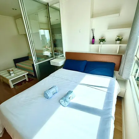Hotel Nl-市区高层海景公寓-门口有双条车-室内设施齐全-近 Terminal 21-免费游池和健身-lumpini *