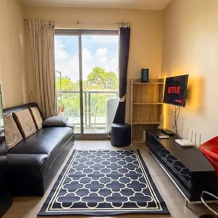 Luxury Balcony View With Open Sky And Greenery Apartment