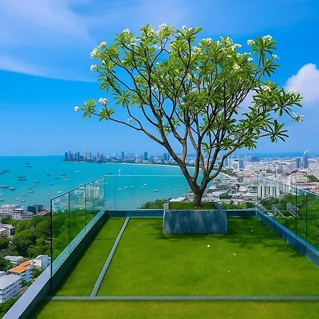 Luxury Balcony View With Open Sky And Greenery Apartment Pattaya
