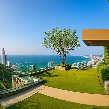 Luxury Balcony View With Open Sky And Greenery