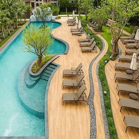 Luxury Balcony View With Open Sky And Greenery Apartment Pattaya