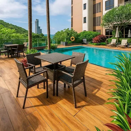 Luxury Balcony View With Open Sky And Greenery