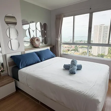 Hotel Nl-市区高层海景公寓-门口有双条车-室内设施齐全-近 Terminal 21-免费游池和健身-lumpini *