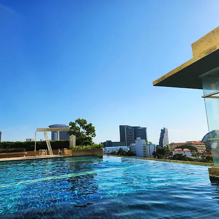 市中心豪华海景落日公寓 高端泰式柚木家具 近terminal 21 Wongamat海滩 Pattaya