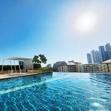 市中心豪华海景落日公寓 高端泰式柚木家具 近terminal 21 Wongamat海滩 Apartment Pattaya