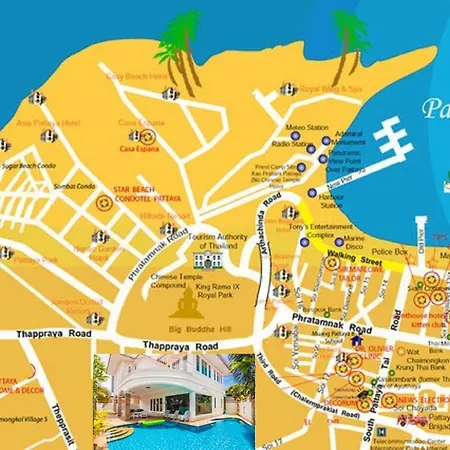 Tewaree - House Walking Street 4 Bedrooms วิลล่า