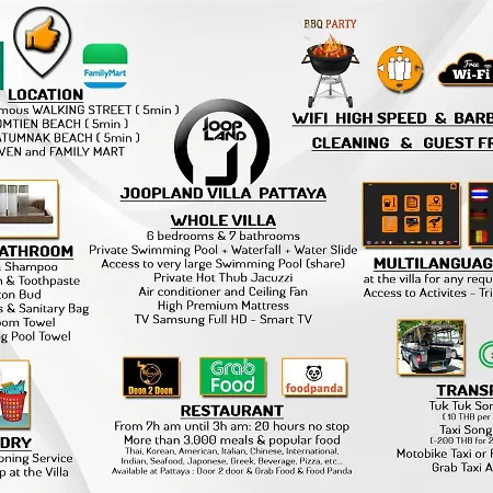 Villa Joopland Luxury Pool Walking Street *