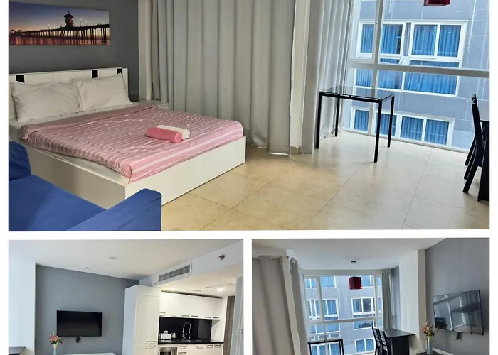 芭提雅中心地带 Centara Avenue 一房公寓6楼紧邻海滩, 酒吧街, 购物中心