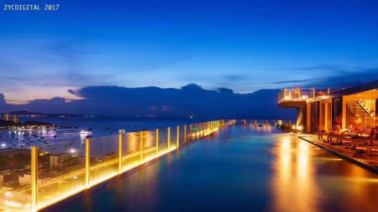 泰国芭提雅顶层无边游泳池公寓thebase健身房 Apartment *