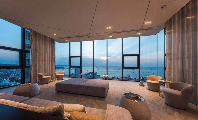Apartment 泰国芭提雅顶层无边游泳池公寓thebase健身房